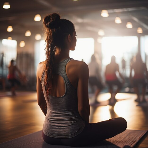 Athletic person exercising and working out