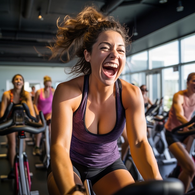 Athletic person exercising and working out