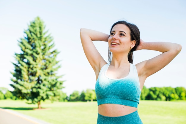 Sport di pratica della donna atletica all'aperto