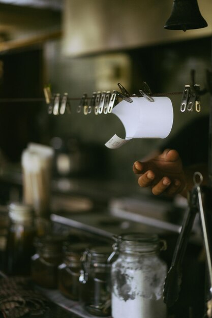 atmosphere in the kitchen of the cafe Process