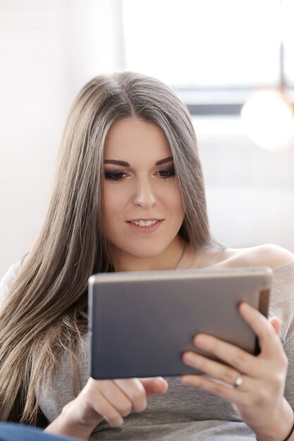 Attractive woman at home