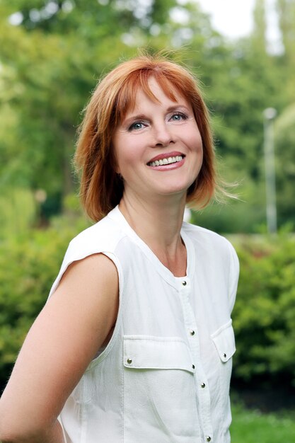 Attractive woman in a park