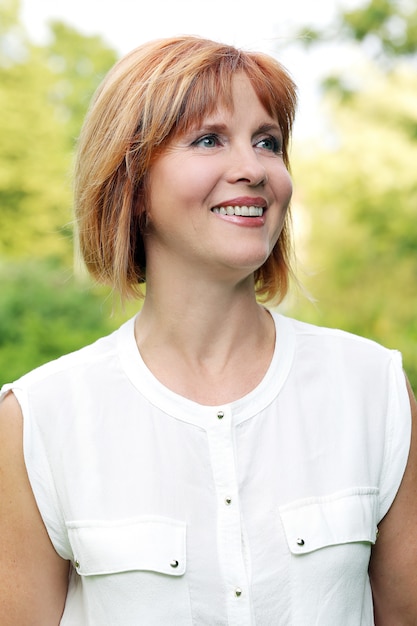 Attractive woman in a park