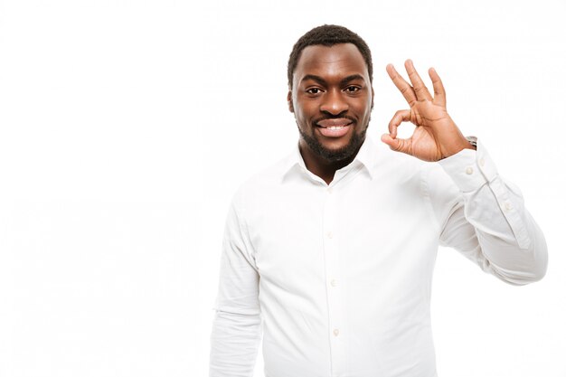 Attractive young man dressed in shirt