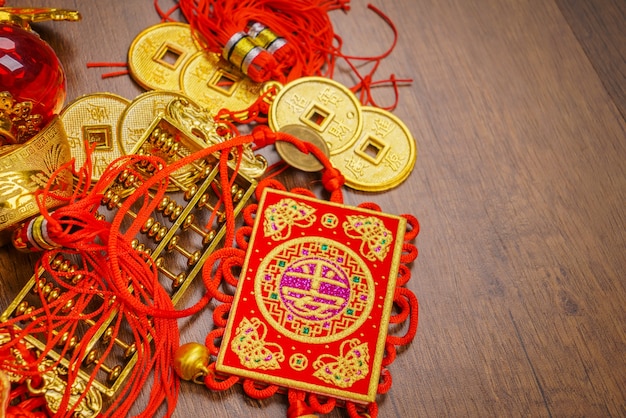 auspicious oriental gold twin hanging