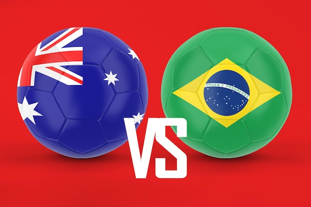 Free photo australia vs brazil football