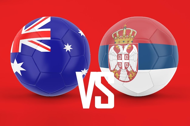 Foto gratuita australia vs serbia calcio