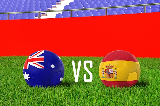 Australia VS Spain In Stadium