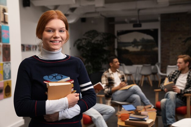 Authentic book club scene