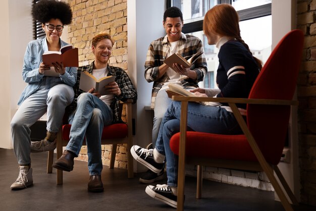 Authentic book club scene