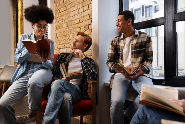 Authentic book club scene