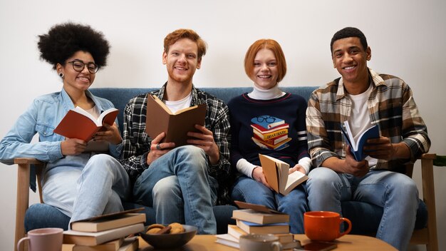 Authentic book club scene