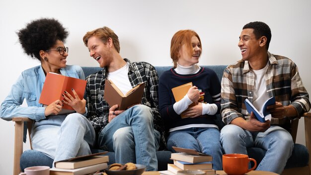 Authentic book club scene