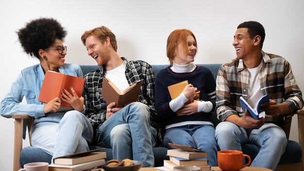 Authentic book club scene