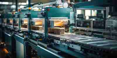 Free photo automated packaging line efficiency in production