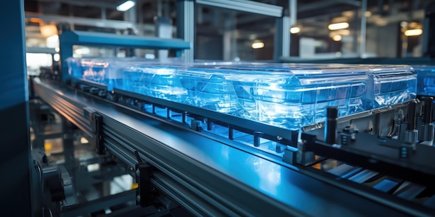 Automated packaging line efficiency in production