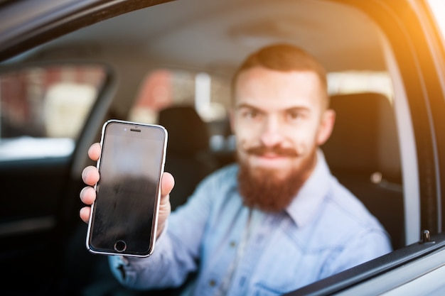 automobile beard business backseat car