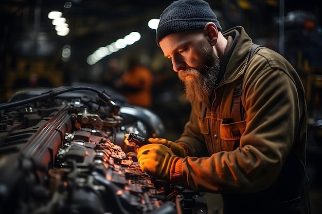 Foto gratuita carta da parati per tecnici automobilistici