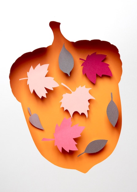 Осенняя композиция в бумажном стиле