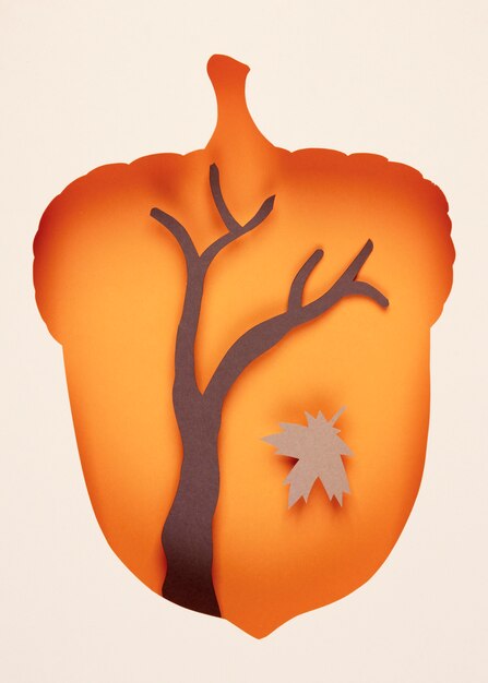 Free Photo autumn arrangement in paper style