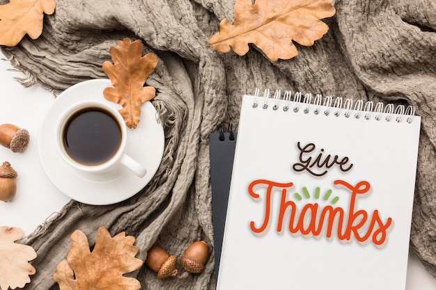 Autumn banners with leaves and coffee cup