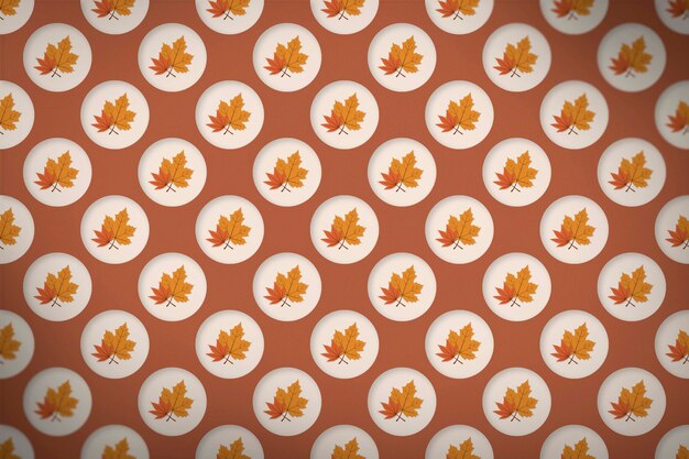 Autumn leaf shapes pattern