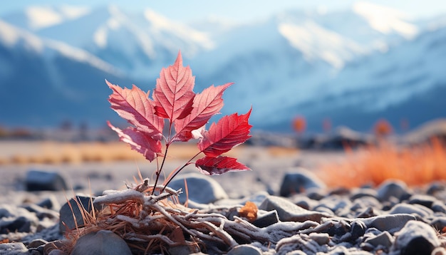 Foto gratuita foglia d'autunno sugli alberi colori vivaci nella natura bellezza generata dall'ai