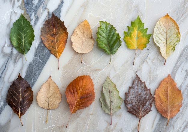 Foto gratuita composizione delle foglie d'autunno