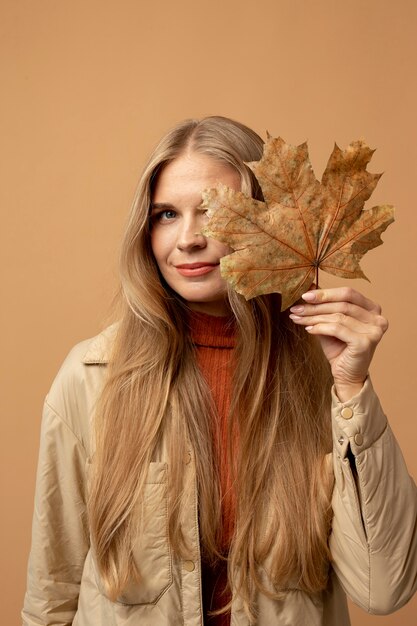 Autumn person with cozy clothes