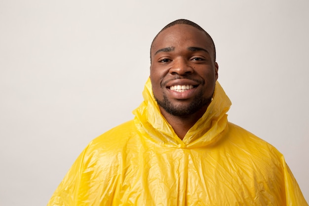 Free photo autumn person with rain coat