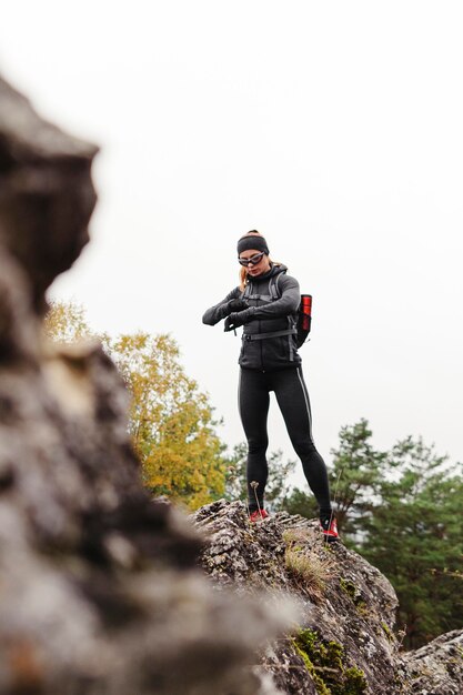 Autumn running outdoors workout