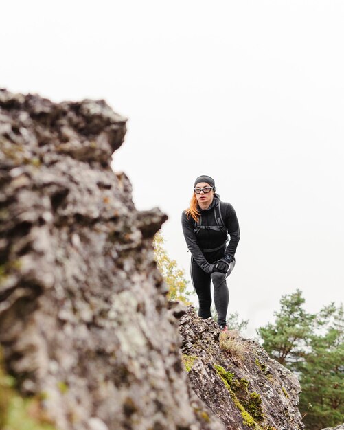 Autumn running outdoors workout