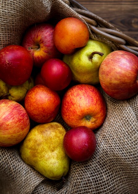 Autumnal arrangement of fresh apples