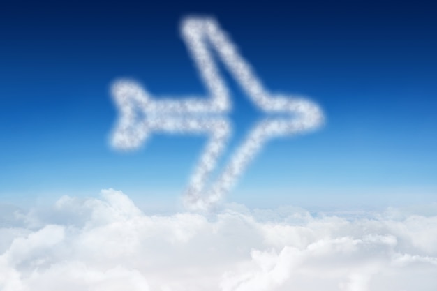 Avión echo de nubes