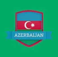 Foto gratuita bandiera dell'azerbaigian con banner