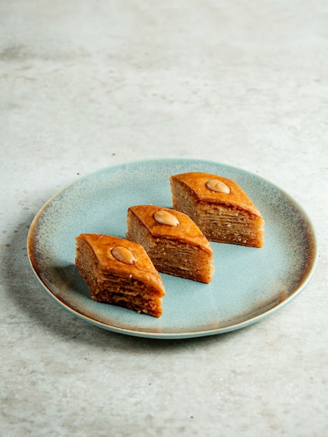 Azerbaijani pakhlava with almonds