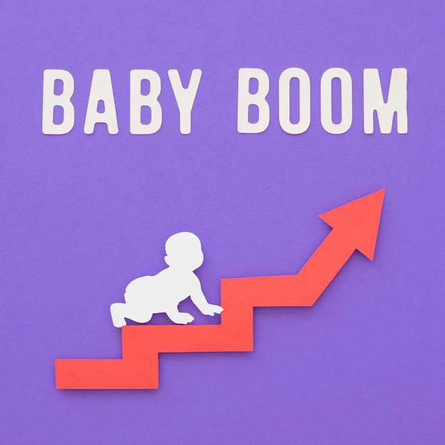 Baby boom fertility concept