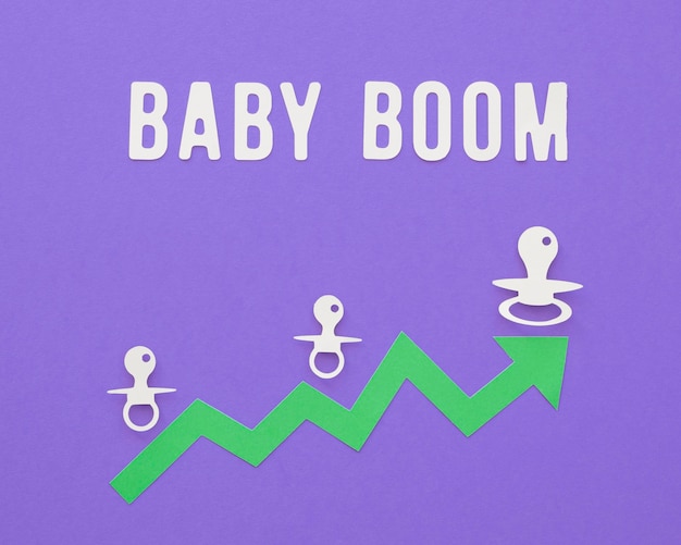 Baby boom fertility concept