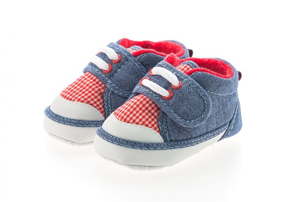 Baby boy shoes isolated