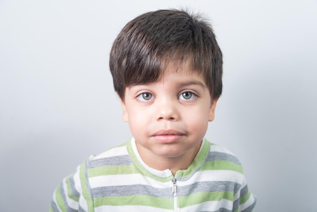 Baby boy with fun expression on his face