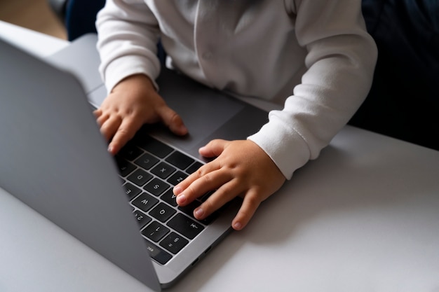 Free photo baby dressed up as business person