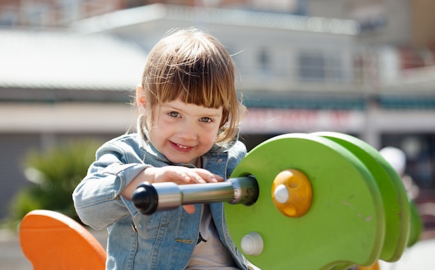 Baby girl  on playground