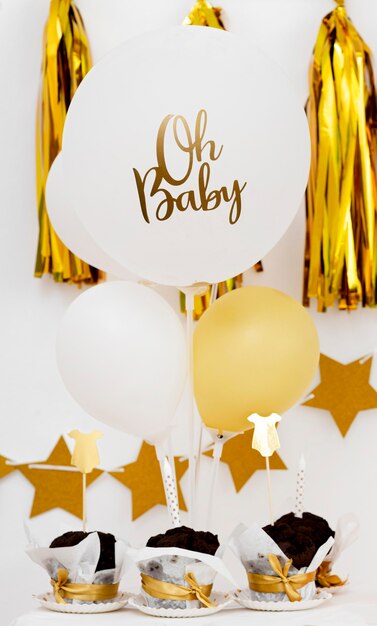baby shower concept with balloons