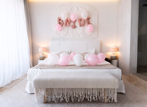 Bachelorette party concept with balloons