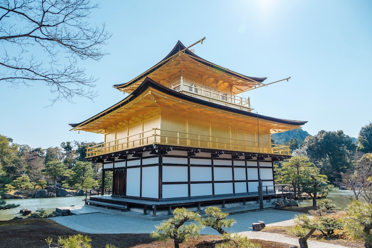 無料Photo 京都の金銀閣寺の裏