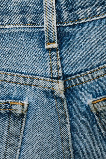 Back of jeans close-up