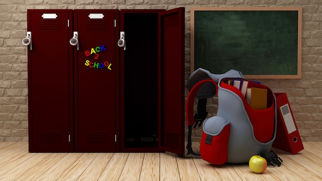 Free photo back to school 3d render