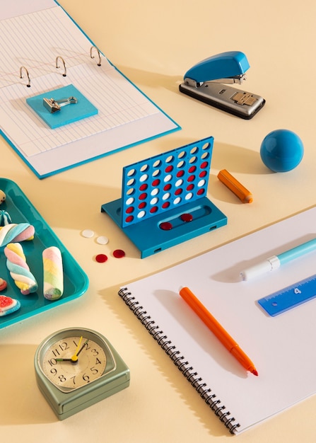 Back to school concept with various supplies