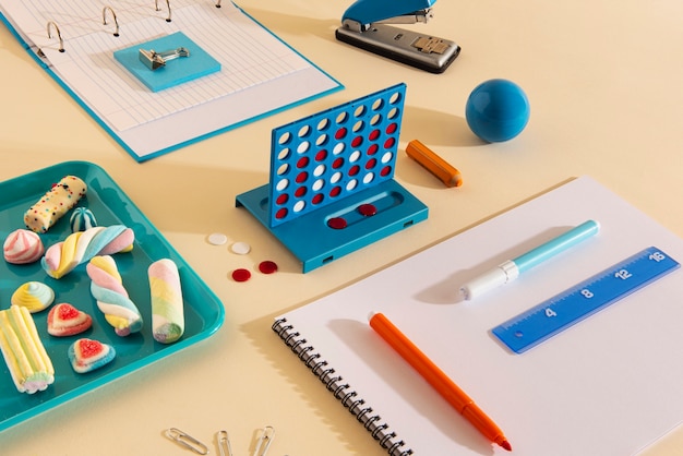 Back to school concept with various supplies