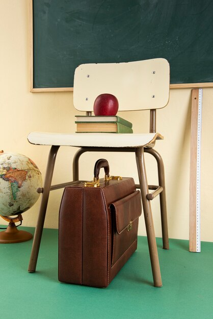 back to school concept with various supplies